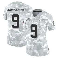 Women's JuJu Smith-Schuster Kansas City Chiefs No.9 Limited 2024 Salute to Service Jersey - Arctic Camo