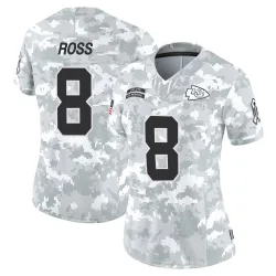Women's Justyn Ross Kansas City Chiefs No.8 Limited 2024 Salute to Service Jersey - Arctic Camo