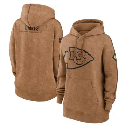 Women's Kansas City Chiefs No. 2023 Salute to Service Pullover Hoodie - Brown