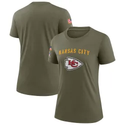 Women's Kansas City Chiefs No. Legend 2022 Salute To Service T-Shirt - Olive