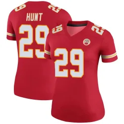 Women's Kareem Hunt Kansas City Chiefs No.29 Legend Color Rush Jersey - Red