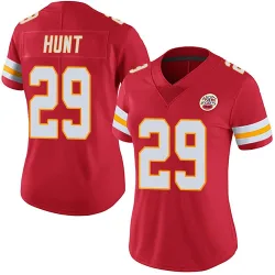Women's Kareem Hunt Kansas City Chiefs No.29 Limited Team Color Vapor Untouchable Jersey - Red