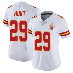 Women's Kareem Hunt Kansas City Chiefs No.29 Limited Vapor Untouchable Jersey - White