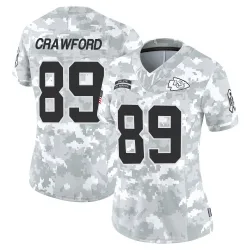 Women's Kekoa Crawford Kansas City Chiefs No.89 Limited 2024 Salute to Service Jersey - Arctic Camo