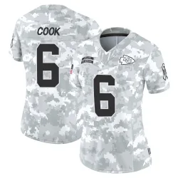 Women's Kenny Cook Kansas City Chiefs No.6 Limited 2024 Salute to Service Jersey - Arctic Camo