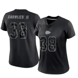 Women's Kevin Knowles II Kansas City Chiefs No.38 Limited Reflective Jersey - Black