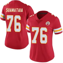 Women's Kingsley Suamataia Kansas City Chiefs No.76 Limited Team Color Vapor Untouchable Jersey - Red