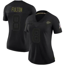 Women's Kristian Fulton Kansas City Chiefs No.8 Limited 2020 Salute To Service Jersey - Black