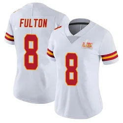 Women's Kristian Fulton Kansas City Chiefs No.8 Limited Vapor Untouchable Super Bowl LIX Jersey - White