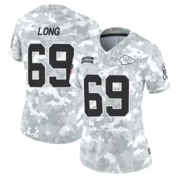 Women's Kyle Long Kansas City Chiefs No.69 Limited 2024 Salute to Service Jersey - Arctic Camo