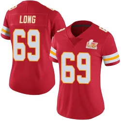 Women's Kyle Long Kansas City Chiefs No.69 Limited Team Color Vapor Untouchable Super Bowl LIX Jersey - Red