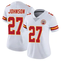 Women's Larry Johnson Kansas City Chiefs No.27 Limited Vapor Untouchable Jersey - White