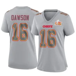 Women's Len Dawson Kansas City Chiefs No.16 Game Atmosphere Fashion Super Bowl LIX Jersey - Gray