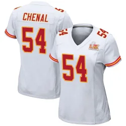 Women's Leo Chenal Kansas City Chiefs No.54 Game Super Bowl LIX Jersey - White