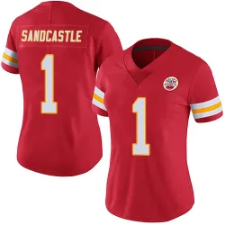 Women's Leon Sandcastle Kansas City Chiefs No.1 Limited Team Color Vapor Untouchable Jersey - Red