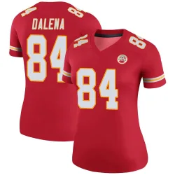 Women's Mac Dalena Kansas City Chiefs No.84 Legend Color Rush Jersey - Red