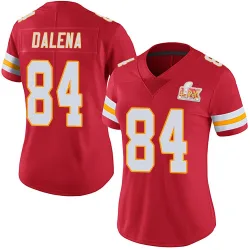 Women's Mac Dalena Kansas City Chiefs No.84 Limited Team Color Vapor Untouchable Super Bowl LIX Jersey - Red