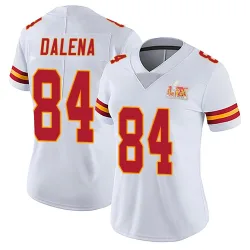 Women's Mac Dalena Kansas City Chiefs No.84 Limited Vapor Untouchable Super Bowl LIX Jersey - White