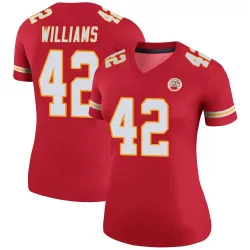 Women's Major Williams Kansas City Chiefs No.42 Legend Color Rush Jersey - Red