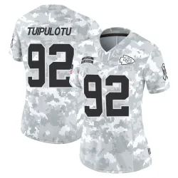 Women's Marlon Tuipulotu Kansas City Chiefs No.92 Limited 2024 Salute to Service Jersey - Arctic Camo