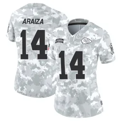 Women's Matt Araiza Kansas City Chiefs No.14 Limited 2024 Salute to Service Jersey - Arctic Camo