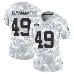 Women's Matt Bushman Kansas City Chiefs No.49 Limited 2024 Salute to Service Jersey - Arctic Camo