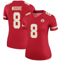 Women's Matt Moore Kansas City Chiefs No.8 Legend Color Rush Jersey - Red