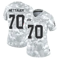 Women's McKade Mettauer Kansas City Chiefs No.70 Limited 2024 Salute to Service Jersey - Arctic Camo
