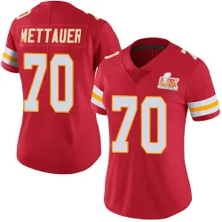Women's McKade Mettauer Kansas City Chiefs No.70 Limited Team Color Vapor Untouchable Super Bowl LIX Jersey - Red