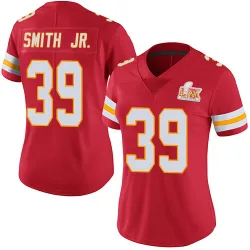 Women's Melvin Smith Jr. Kansas City Chiefs No.39 Limited Team Color Vapor Untouchable Super Bowl LIX Jersey - Red