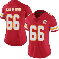 Women's Mike Caliendo Kansas City Chiefs No.66 Limited Team Color Vapor Untouchable Jersey - Red