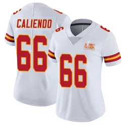 Women's Mike Caliendo Kansas City Chiefs No.66 Limited Vapor Untouchable Super Bowl LIX Jersey - White