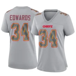 Women's Mike Edwards Kansas City Chiefs No.34 Game Atmosphere Fashion Jersey - Gray
