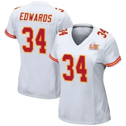 Women's Mike Edwards Kansas City Chiefs No.34 Game Super Bowl LIX Jersey - White