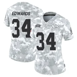 Women's Mike Edwards Kansas City Chiefs No.34 Limited 2024 Salute to Service Jersey - Arctic Camo