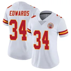 Women's Mike Edwards Kansas City Chiefs No.34 Limited Vapor Untouchable Jersey - White