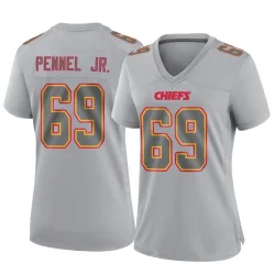 Women's Mike Pennel Jr. Kansas City Chiefs No.69 Game Atmosphere Fashion Jersey - Gray