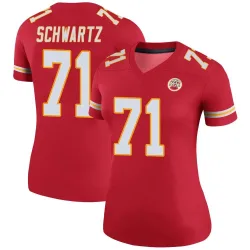 Women's Mitchell Schwartz Kansas City Chiefs No.71 Legend Color Rush Jersey - Red