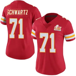 Women's Mitchell Schwartz Kansas City Chiefs No.71 Limited Team Color Vapor Untouchable Super Bowl LIX Jersey - Red