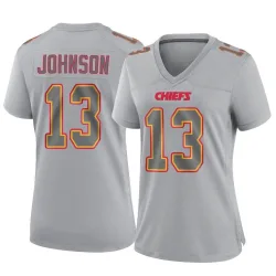 Women's Nazeeh Johnson Kansas City Chiefs No.13 Game Atmosphere Fashion Jersey - Gray