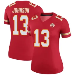 Women's Nazeeh Johnson Kansas City Chiefs No.13 Legend Color Rush Jersey - Red
