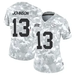 Women's Nazeeh Johnson Kansas City Chiefs No.13 Limited 2024 Salute to Service Jersey - Arctic Camo