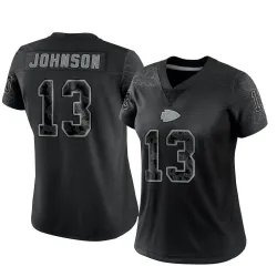Women's Nazeeh Johnson Kansas City Chiefs No.13 Limited Reflective Jersey - Black