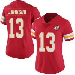 Women's Nazeeh Johnson Kansas City Chiefs No.13 Limited Team Color Vapor Untouchable Jersey - Red