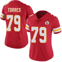 Women's Nick Torres Kansas City Chiefs No.79 Limited Team Color Vapor Untouchable Jersey - Red