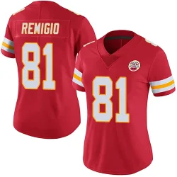 Women's Nikko Remigio Kansas City Chiefs No.81 Limited Team Color Vapor Untouchable Jersey - Red