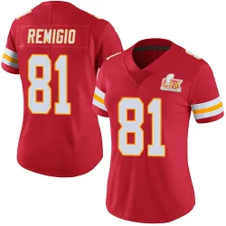Women's Nikko Remigio Kansas City Chiefs No.81 Limited Team Color Vapor Untouchable Super Bowl LIX Jersey - Red