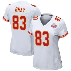 Women's Noah Gray Kansas City Chiefs No.83 Game Jersey - White