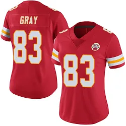 Women's Noah Gray Kansas City Chiefs No.83 Limited Team Color Vapor Untouchable Jersey - Red