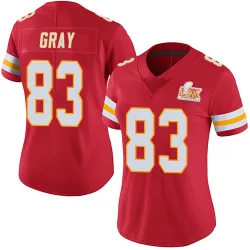 Women's Noah Gray Kansas City Chiefs No.83 Limited Team Color Vapor Untouchable Super Bowl LIX Jersey - Red
